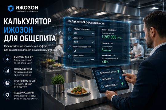 Озонирование общепита: дезинфекция кухни, удаление запахов, соответствие СанПиН — калькулятор ИжОзон