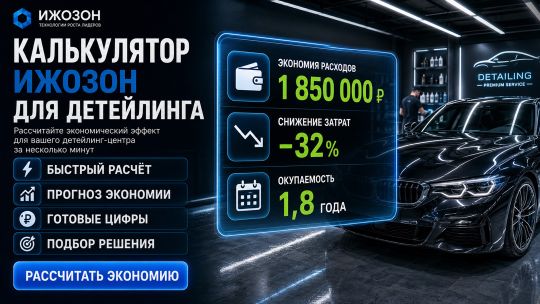 Калькулятор детейлинга авто: удаление запахов и дезинфекция салона холодной плазмой — ИжОзон